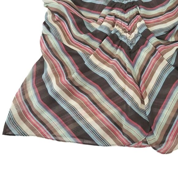 Vintage 90's Y2K Kenneth Cole 100% Silk Striped Longsleeve Top Size 8 - Picture 8 of 13